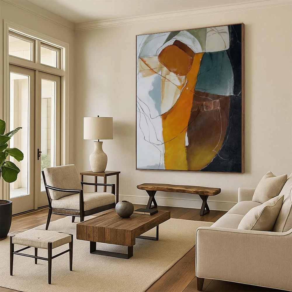 Gallery Handmade Earthy Figure Studio Giant Abstract Wall Art A625I